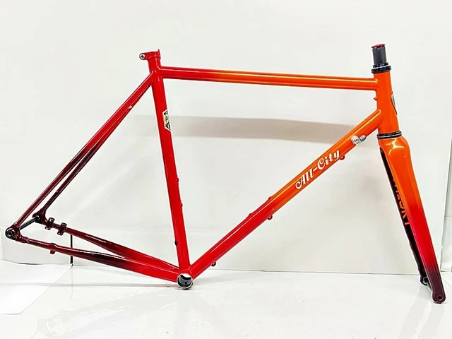 ALL CITY ZIG ZAG Frame Set Steel Road Bike 2021 Orange Red