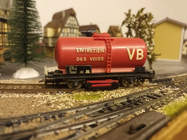 Wagon citerne Jouef VB nettoyeur de voie 6495, 102 mm, vinta