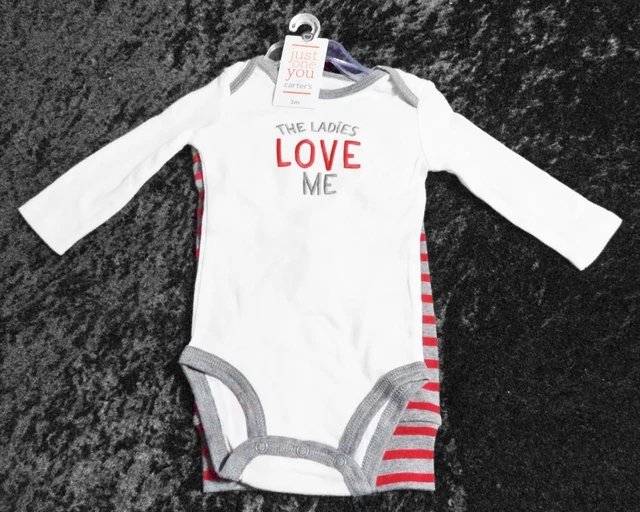 Valentine's Day Carters Ladies Love Me Infant Bodysuit & Pants Outfit (3 Months)
