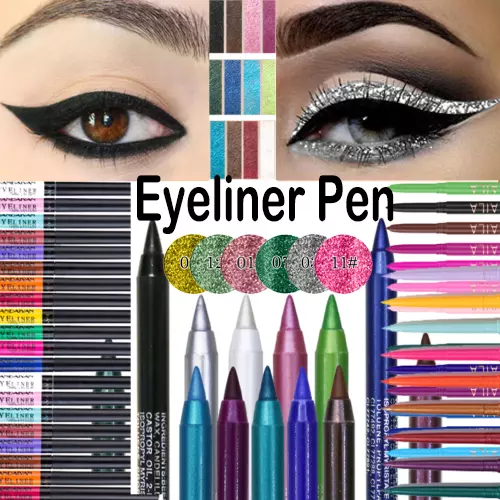 DAVIS Eyeliner Waterproof Makeup Liquid Eye Liner Pen Pencil Beauty 100 Color/