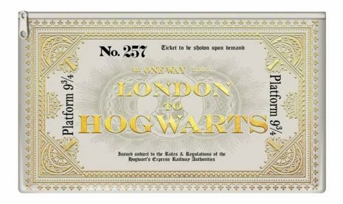 ANSEHEN!! Harry Potter Express Ticket Bleistiftetui - Schule Schreibwaren Kinder Spaßetui