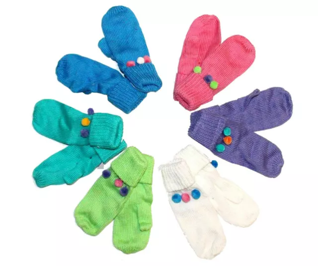 Baby Kinder Fausthandschuhe Fäustlinge Winter Handschuhe 100% Baumwolle Mädchen