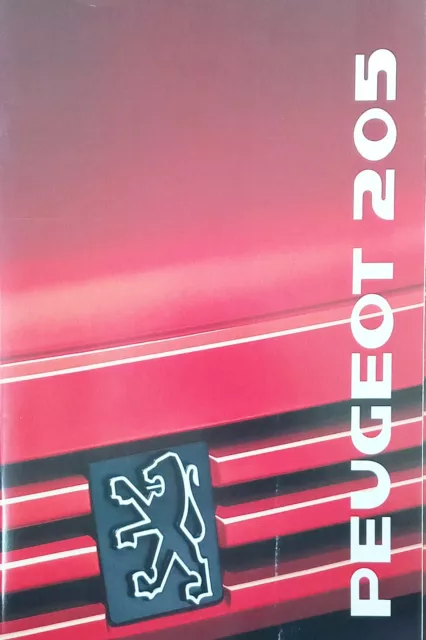 Peugeot 205 1989 Prospekt Brochure Broszura Folleto Catalogue