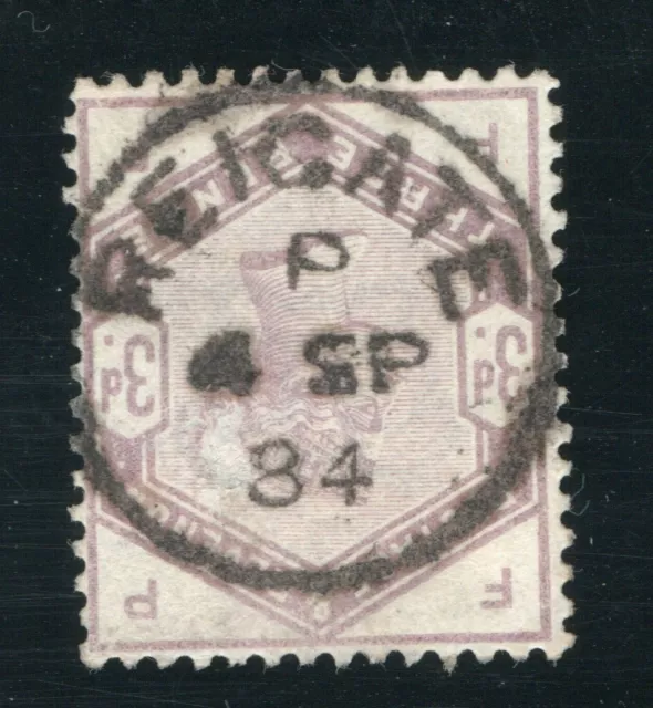 QV 1883 Sg 191 -- 3d lilac ( P F ) with super Reigate CDS cancel ( Surrey )