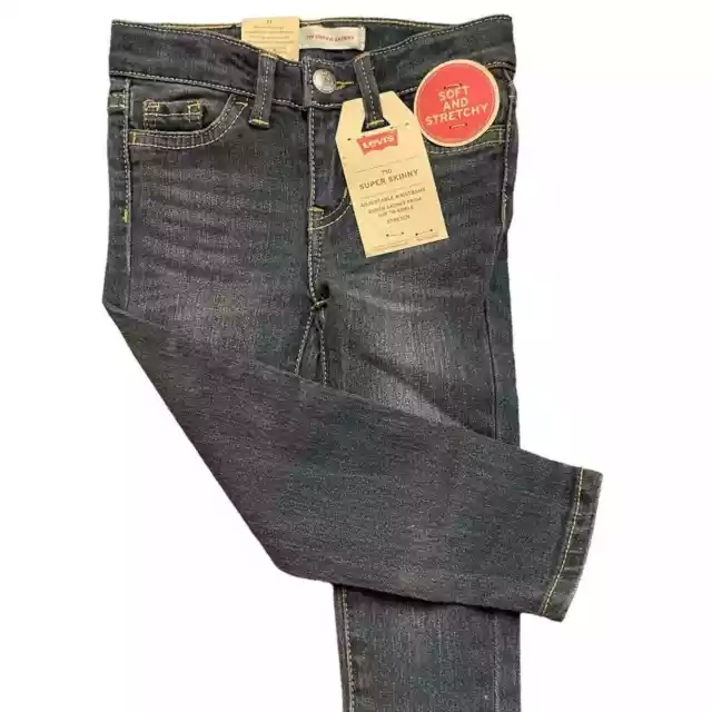 Levi's Toddler Girls 710 Super Skinny Soft and Stretchy Jeans - Blue 2T - NEW