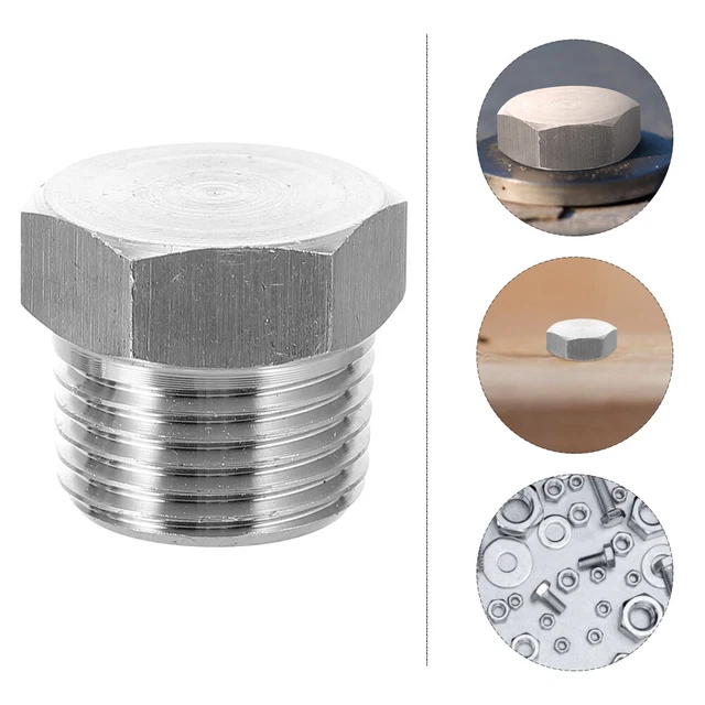 16 piezas enchufe hexagonal con rosca hexagonal exterior tubo de acero inoxidable
