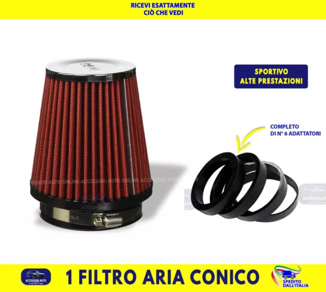 Filtro Aria Sportivo Auto Universale Fiat Panda Hobby Cono Aspirazione Kit set