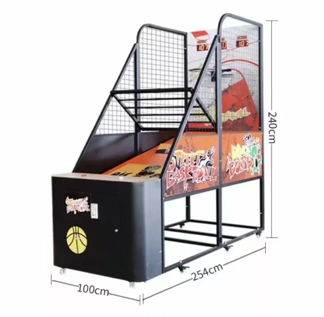 Indoor Comparable Coin Operated Arcade Game Machine for Basketball Shooting