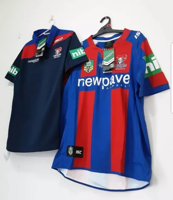 Newcastle Nights nrl Jersey and polo size medium, brand new with tags