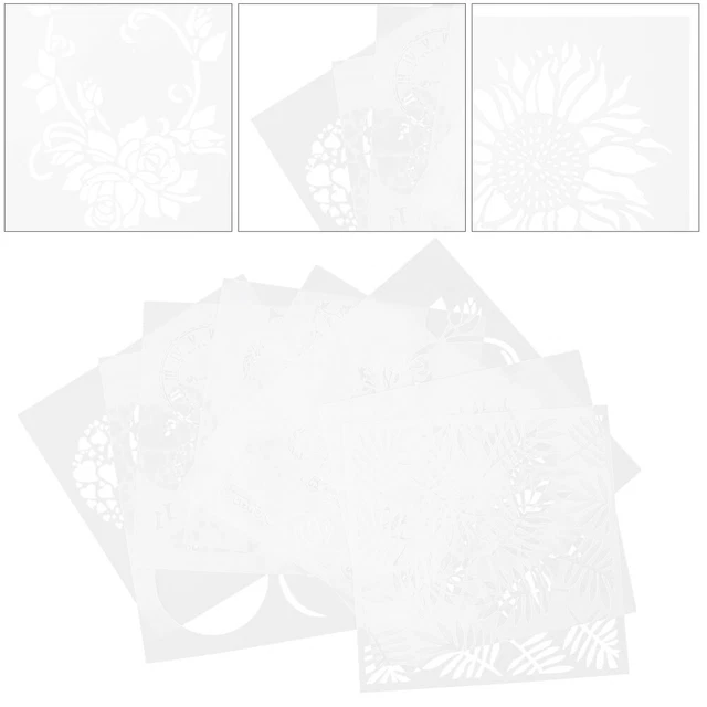 8Pcs Zeichnung Schablonen Tafel Schablonen Hohl Malerei Vorlage