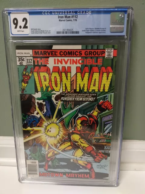 The Invincible Iron Man #112 CGC 9.2  "Motown Mayhem" 1978 "Marvel Comics" 🇺🇸