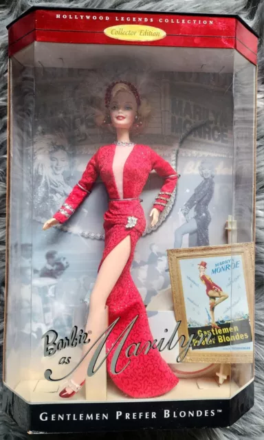 NEW Barbie As MARILYN MONROE Gentlemen Prefer Blondes RED DRESS 1997 #17452 NRFB