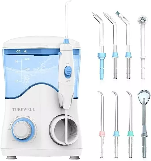 Idropulsore Dentale Professionale Elettrico Portatile con 8 Ugelli Multifunzione