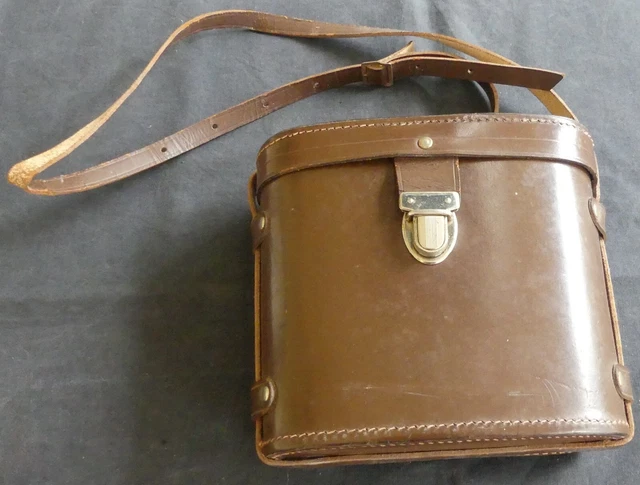 Jumelles vintage lyriques françaises avec étui en cuir et dragonne