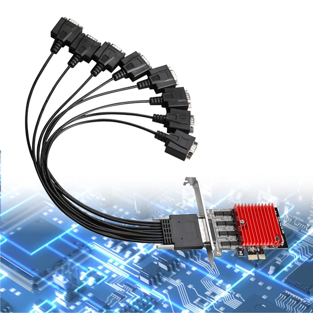 RS232 SERIAL PORT 8Port PCIE Serial Expansion card Expansion Adapter