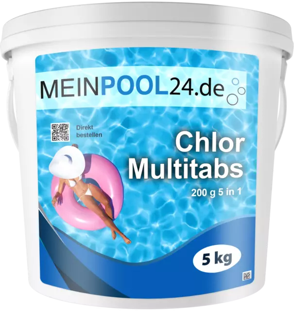 Chlor Multitabs 200g 5in1 Chlortabletten Multitfunktion Chlorung Pool pH Algezid