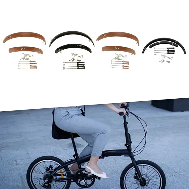 Double Roulettes Easywheel Pour Garde-boue Arrière De Vélo Pliant Brompton – Noir