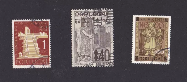 3 Briefmarken Portugal ALT gestempelt