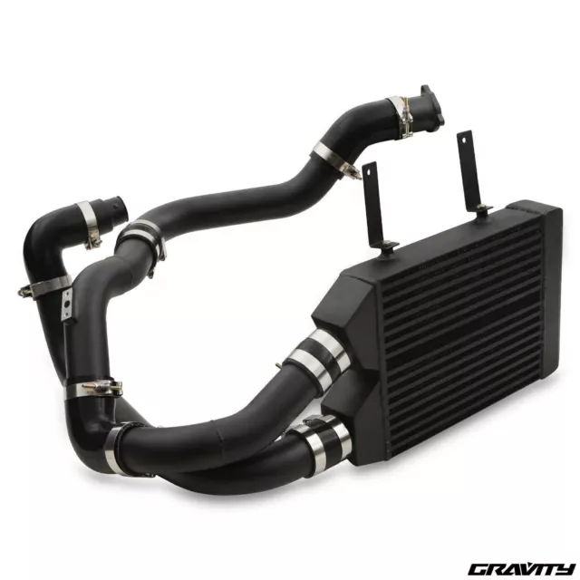 Aluminium Black Front Mount Intercooler Kit For Seat Ibiza Mk4 1.9 Tdi Pd130