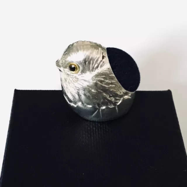 Sterling Silver Spring  Chick Bird Farm Animal miniature sewing pin cushion