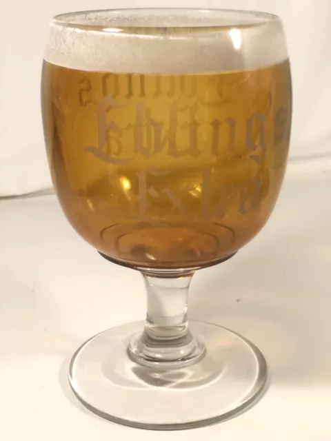 Riesige Vintage Eblings Extra Bier Verbindung Display Werbe Glas Becher Man Cave