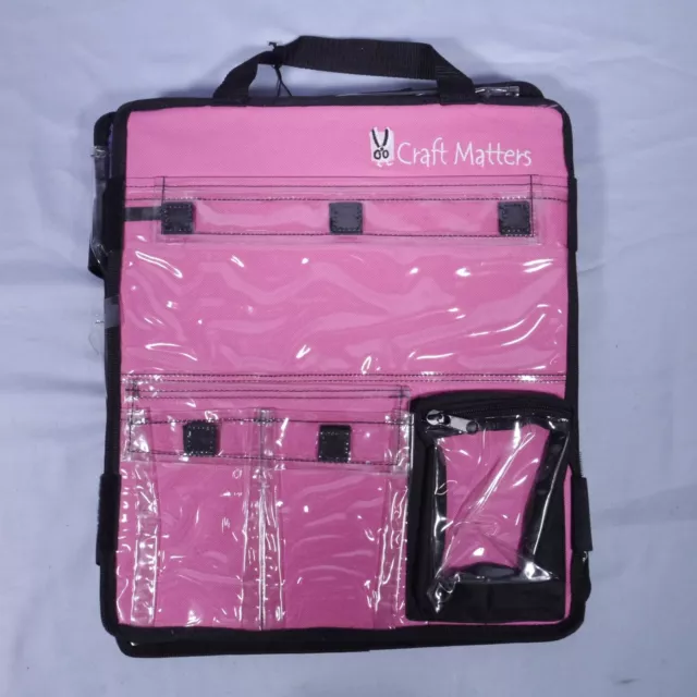 Organizador artesanal triple multibolsillo para álbum de recortes, manualidades, etc.