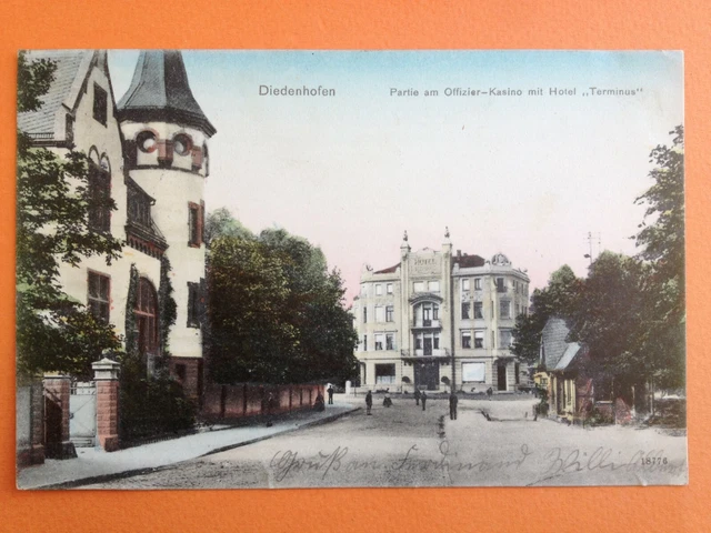 cpa 57 - DIEDENHOFEN THIONVILLE Partie am OFFIZIER-KASINO mit HÔTEL " TERMINUS "