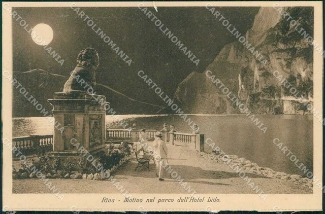 Trento Riva del Garda Parco Hotel Lido Chiaro di Luna cartolina RT0481