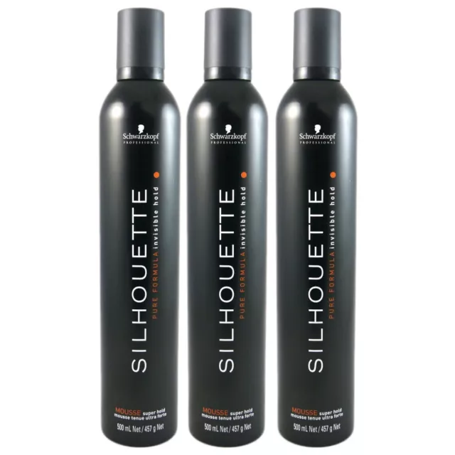 Schwarzkopf Silhouette Super Hold 3 x 500 ml Mousse Set