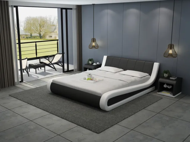Cama de agua hotel cama doble camas cama completa de cuero cama acolchada agua + USB