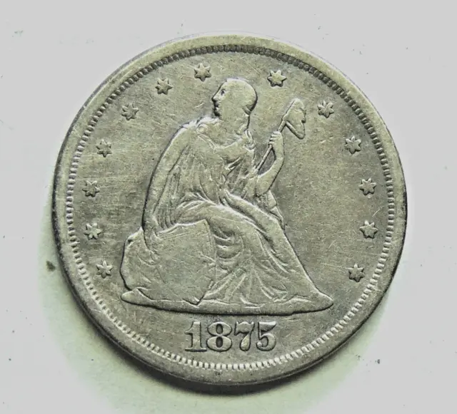1875-S U.S. 20 Cent, Twenty-Cent Piece, Nice Type Coin