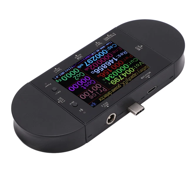 Digitaler Voltmeter USB-Tester 2 4 Zoll Farbdisplay Spannung Stromdetektor✈