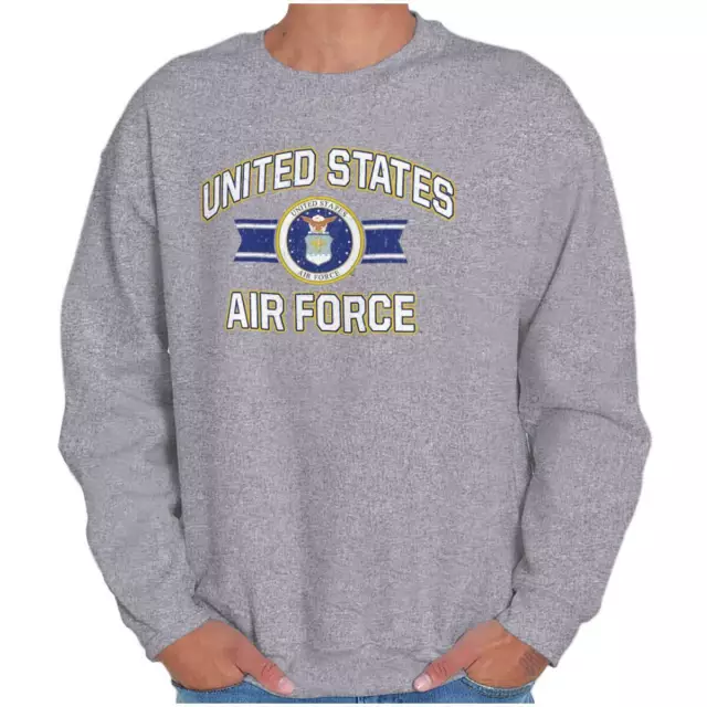 United States Air Force USAF Military Crest  Womens or Mens Crewneck Sweatshirt