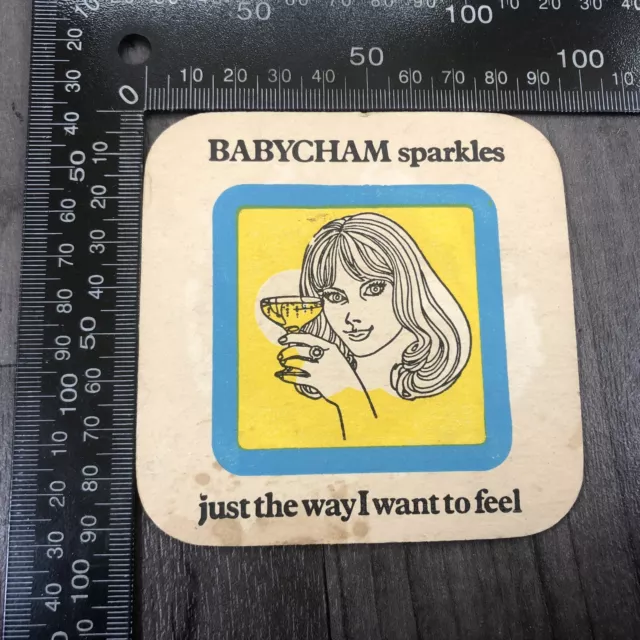 Authentic Vintage Cardboard Beer Mat Coaster Babycham Sparkles I Want To Feel