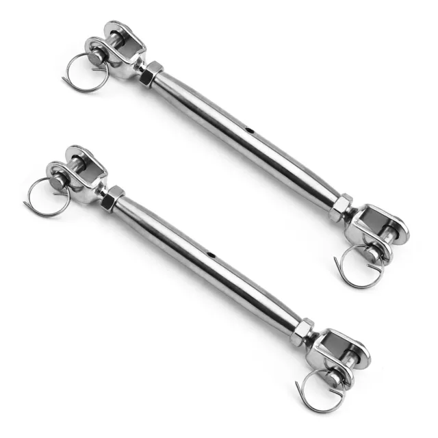 2PCS Turnbuckles Drop Forged M5 M6 M8 Turnbuckle 304 Stainless Steel Marine Boat