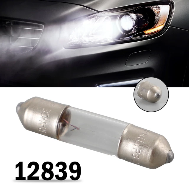 For Philips 12839 Car Auxiliary Bulbs Truck Instrument Light T3W 24V3W BA7s