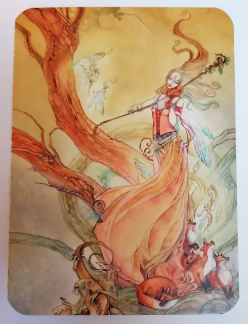 POSTCARD - Unposted 7"X5" Fantasy Artwork Postcard Page Of Wands Stephanie Law