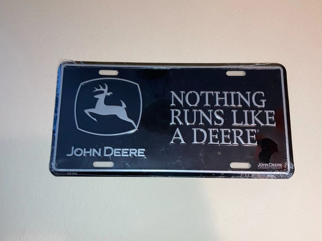 Vintage commemorative John Deere license plate