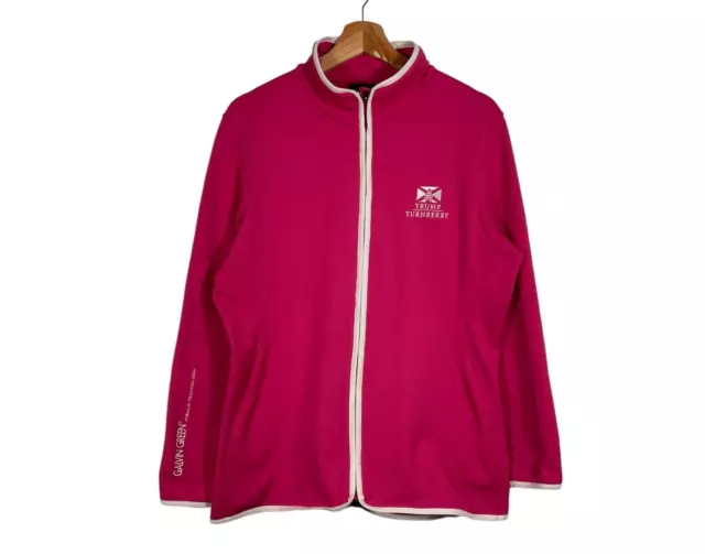 Galvin Green Trump Turnberry Fleece Pullover Womens Large Pink Insula Full Zip