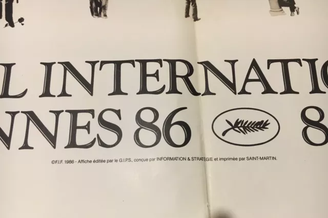 Affiche Originale Festival de Cannes 1986 - 120x160cm 2