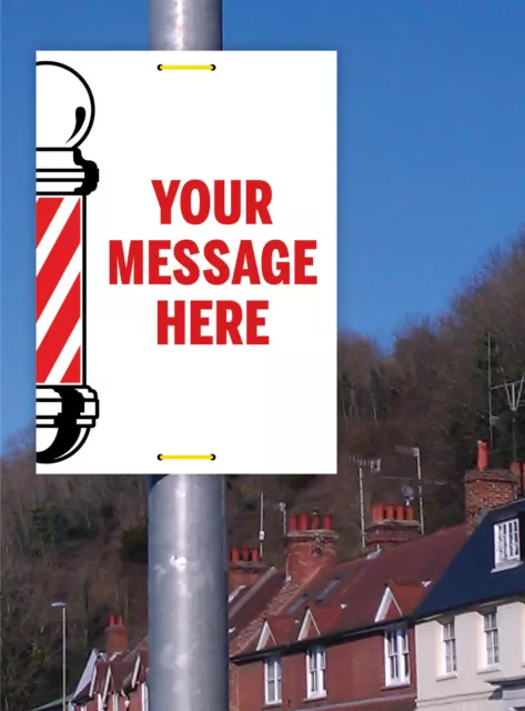 Barbers Sign Barbers Pole Barbers Pavement Sign Printed With Your Message 2