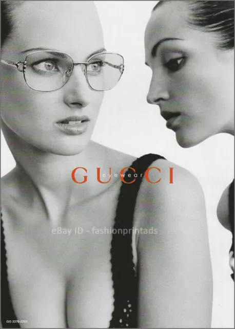 GUCCI Eyewear 1-Page Magazine PRINT AD Spring 1995 PHOEBE O'BRIEN Chandra North