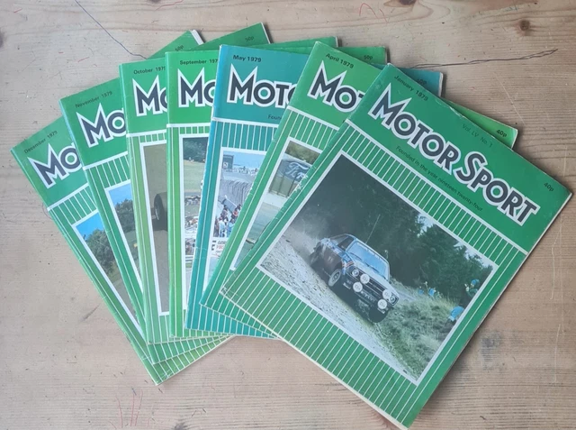 7x Riviste Vintage MOTORSPORT Vari Mesi 1979