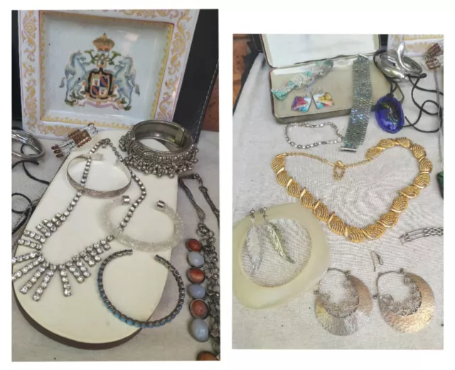 Deceased Estate Vintage Costume Jewellery Bulk Lot Sterling Silver Collectibles 3