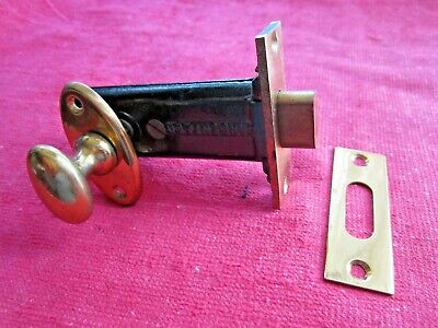 Antique Vintage Sargent Privacy Mortise With Brass Thumb Lock Latch Nos