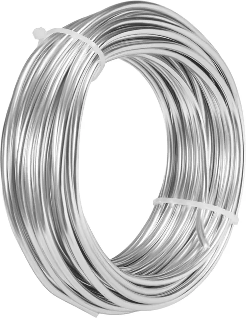 3mm Aluminium Craft Wire - 10m Length Silver Wire for Florist/Jewellery Making