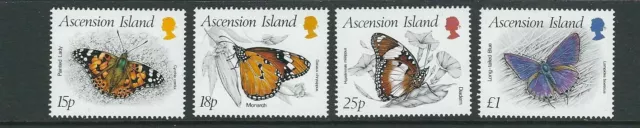 Ascension Island 1987 Schmetterlinge Insekten (Sc 426-29) VF MNH