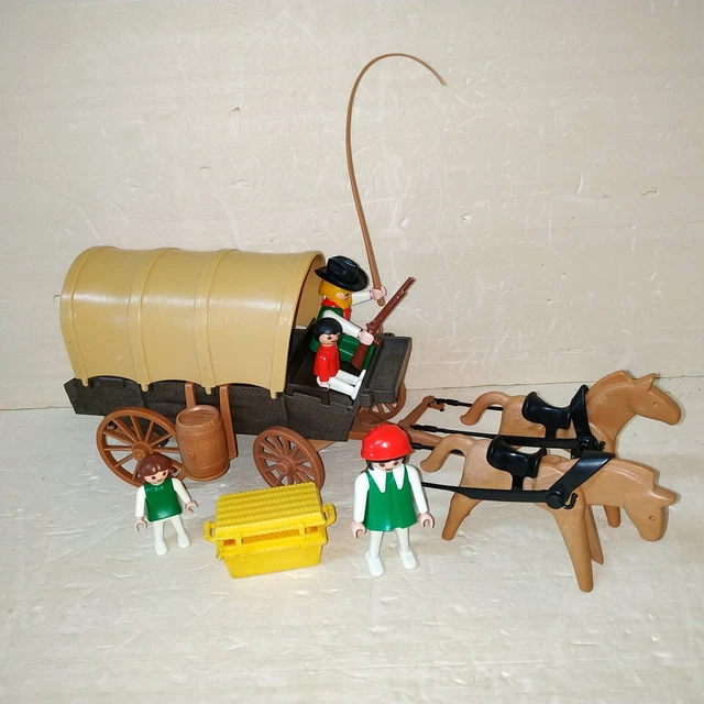 PLAYMOBIL 3278 Lote Western Diligencia Vintage Familia del