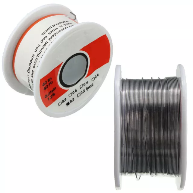 0.3mm 50G 60 / 40 Rosin Core Flux 1.2% Tin Lead Roll Soldering Solder Wire