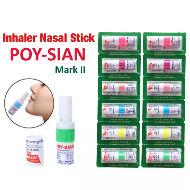 Nasal inhaler stick Poy Sian Mark II Clears Blocked Nose FAST COLD RELIEF Dizzy